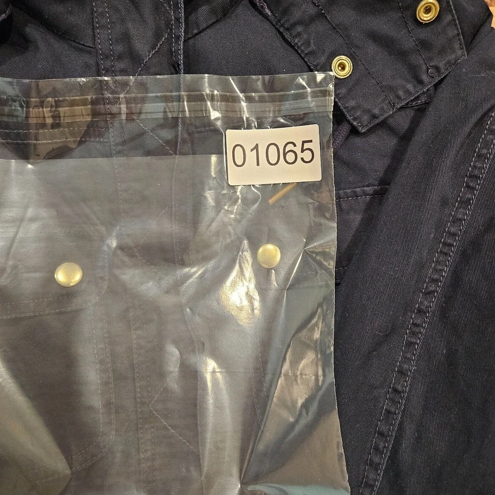 J Crew Women's Jacket Navy Blue Military Field Cargo Jacket‎ Small S Full Zip Up